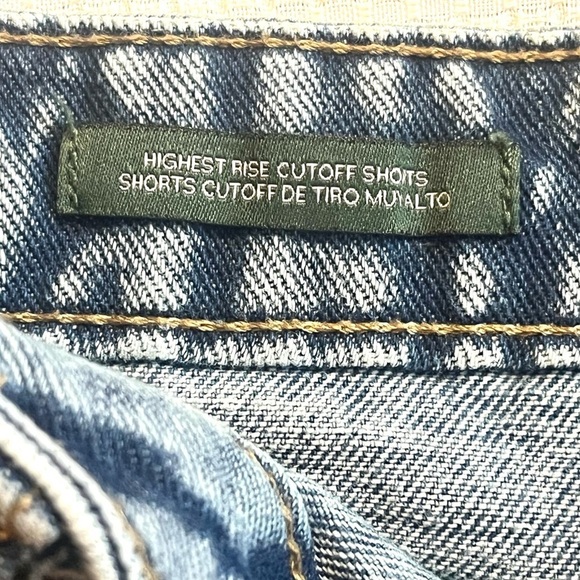 Wild Fable Denim Distressed Highest Rise Cutoff Women's Shorts Size 10 - Picture 11 of 15
